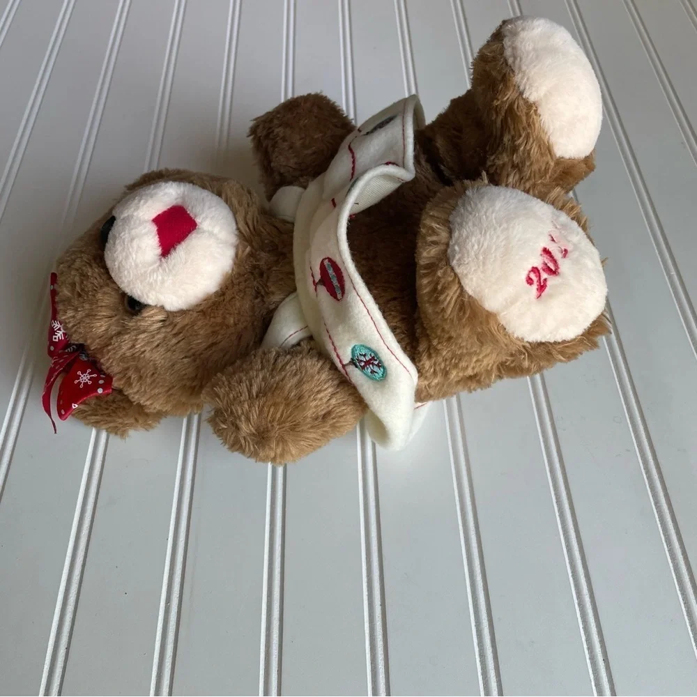 2017 DanDee Christmas Snowflake Teddy Bear Plush Stuffed Animal Toy Cream Dress